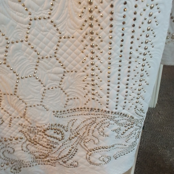 Venus white gold studded cocktail dress - Picture 3 of 5